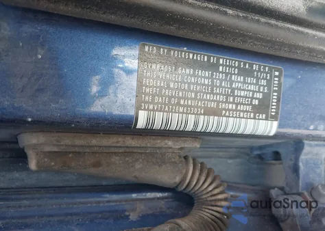 2014 Volkswagen Beetle 2.0T R-Line z USA, uszkodzony, nr VIN 3VWVT7AT2EM633034